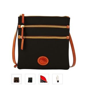 Dooney & Bourke Black Crossbody Zippered Bag